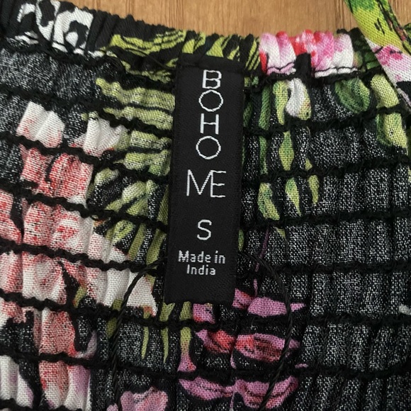 Boho Me Collection Spaghetti Strap High Low Ruffle Hem Floral Maxi Dress small - Picture 13 of 15